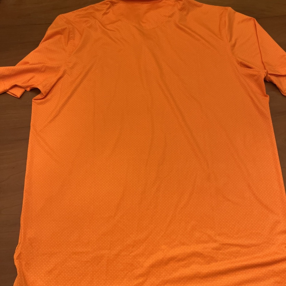 Peter Millar Summer Comfort Tesseract Geometric Golf Polo Orange Men's Large - Picture 7 of 8